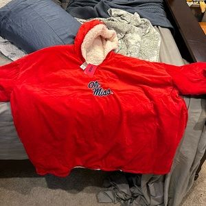 Ole Miss oversized sweatshirt blanket